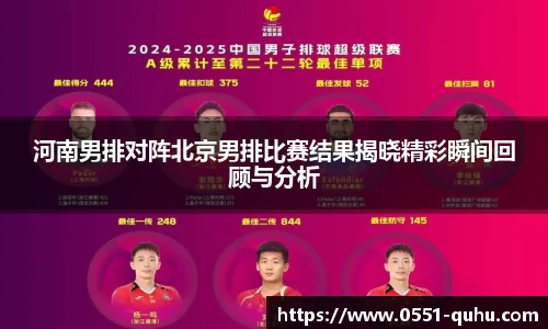 河南男排对阵北京男排比赛结果揭晓精彩瞬间回顾与分析